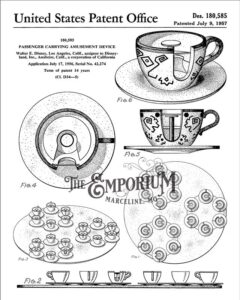 1957 Disney Teacup Patent Print - 8x10 - 66044-1 | Marceline Emporium