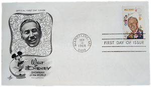 1968 Walt Disney Showman of the World Official FDC cancelled envelope | Marceline Emporium